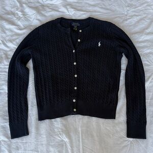 Polo by Ralph Lauren Girl’s Navy Cable Knit Sweater